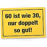 DankeDir! Sechzig - 30 x 20 cm Schild - Geburtstagsdeko Geburtstagskarte Geschenkidee Partydeko Jubiläum - Geschenk 60er Männ