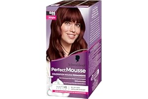 Schwarzkopf - Perfect Mousse - Coloration Cheveux - Mousse Permanente sans Ammoniaque - Masque Soin 96 % d'ingrédients d'origine naturelle - Acajou 586, 1 Unité (Lot de 1)