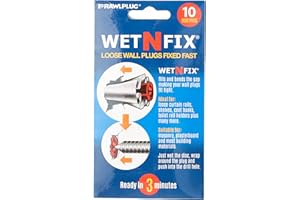 Rawlplug WetNFix Lot de 10 chevilles de fixation murale pour trous à fixation rapide pour trous surdimensionnés Convient pour maçonnerie, bois et plaques de plâtre Blanc