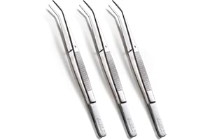 Beaditive macchina da cucire pinzetta set (3-pc) seghettata bent tips | professionale del grado, alta precisione | acciaio inossidabile