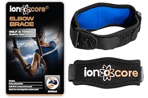 ionocore Tennis Elbow Support Strap - Golfers Elbow Support for Men & Women - Arm Support for Rapid Pain Relief & Recovery - 