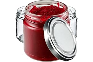 KADAX Tarros pequeños de conservas de 200 ml, tarros de mermelada, fi66 mm, minigerales para miel y especias, vasos herméticos, tarros de conservación, tarros redondos (50 unidades), color plateado
