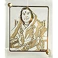 shree kreations Shri Mataji Nirmala Devi Photo Frame | Gold Plated Acrylic Car Dashboard Table Top Photo Frame | Religious Car Interior Accessories for Decoration | Spiritual Decor