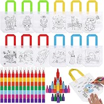 Set De 12 Bolsas Graffiti Para Colorear Y 12 Lápices De Cera Apilables (7 Colores En 1), Regalo Creativo