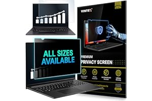 VINTEZ 15.6 Inch 16:9 Privacy Screen for Computer Monitor and Laptop - Anti Glare Protector Film Blue Light Filter Eye Protection - Computer Screen Privacy Shield, [1 Pack]