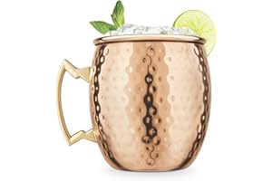 Cuivre martelé Moscow Mule Tasse pour Cocktail Avec Poignée En Laiton Par Final Touch
