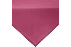 REDBEST Mitteldecke, Tischdecke Uni Seattle, 100% Baumwolle - Robustes, glattes Gewebe, mit hochwertigem Kuvertsaum, Beere Größe 80x80 cm (weitere Farben, Größen)