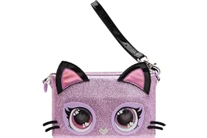 Purse Pets Kattungepåse - Animerad följeslagare i handväskformat - Animerad kattunge med ögon som ändrar färger - på axel eller handled - ljuseffekter - leksak för barn 4 år och uppåt