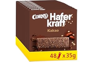 ‎CORNY Haferriegel Corny Haferkraft Kakao, Vollkorn & Vegan, 48x35g