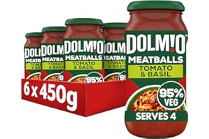 Dolmio Bolognese Meatball Tomato and Basil Pasta Sauce Jar, Bulk Multipack 6 x 450g