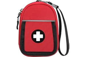 ‎SITHON SITHON Isolierte Medikament Tasche - Kleine Medikamenten Organizer Notfalltasche für Auvi-Q, Nasenspray, Allergie-Medikamente, Asthma-Inhalator-Etui, für Reise, Zuhause, Schule, Camping, (Rot)