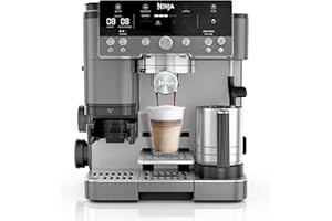 Ninja Luxe Premier Cafetera 3 en 1, para café expreso, prensado en frío y de filtro, 4 preajustes de espuma automatizados, Gris metalizado ES601EUGM