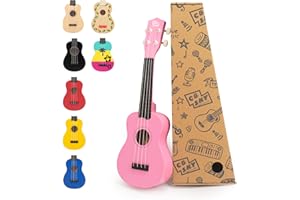 CB Sky Soprano Ukulele 53cm Anfänger, Schüler Hawaiian Gitarre (Pink)
