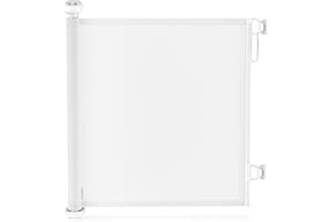 CSL - Schutzgitter Treppe Baby – Baby Schutzgitter für Treppen und Türen – bis zu 180 cm – Kindersicheres Absperrgitter – Treppenschutzgitter ausziehbar - Sicherheitsgitter Safety Gate