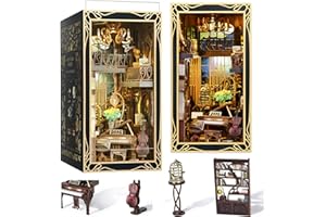 MiniCity Book Nook - Kit con funda antipolvo para casa de muñecas en miniatura, para adultos y adolescentes (Pianist with Nightingale)