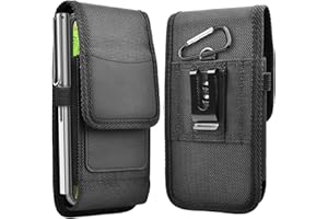 HUGWAIT Uchwyt na telefon w pasie, męska torba na pasek, nylonowe etui na telefon komórkowy, etui na pasek na telefon komórkowy, uchwyt na monety, portfel zewnętrzny