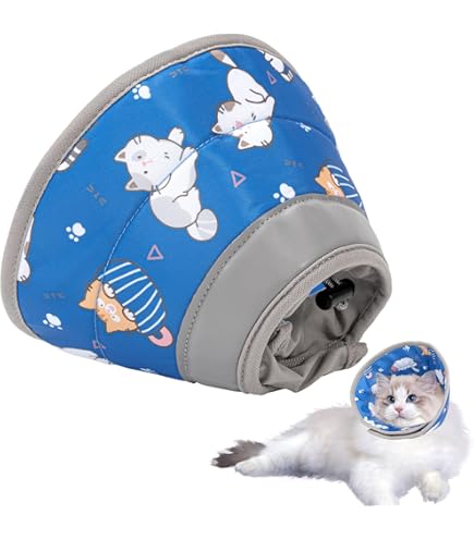 Collerette Chat Anti Lechage, Kit De Décorations, Tournesol Doux Collerettes Pour Chats, Anti Grattage Collerettes, Collier Élisabéthain Post, Collier Réglable Taille S