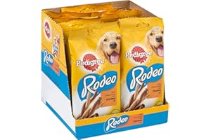 Pedigree Rodeo Dog Treats with Chicken, 8 Sticks, 140 g (Pack of 12)