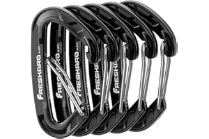 FresKaro 5pcs Mousqueton Dégaines, Aluminium 7075, 8kN-816kg, Mousquetons avec Ressort Acier Inoxydable, Solide Ultra Resistant, pour Clef, Sac à Dos, Randonnée, Mini 6cm, Multi-Couleurs Arc-en-Ciel
