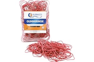 ‎KLEBASTO KLEBASTO Gummibänder | Gummiringe für Haushalt,Büro,Basteln | Haushaltsgummis zum Bündeln, Fixieren & Verschließen u. v. m. | 60% Kautschukanteil | Gummiringerl (Ø 100mm | 100g Beutel)