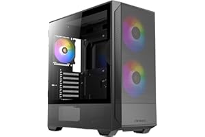 ANTEC NX416L, panel przedni z siatki o wysokim przepływie powietrza, 2 x 160 mm i 1 x wentylatory ARGB 120 mm w zestawie, typ C, panel boczny zawiasu ze szkła hartowanego, do 11 wentylatorów, obsługa