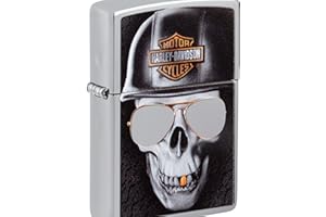 Zippo - Harley-Davidson®, Color Image - High Polish Chrome - Essence Briquet Coupe-Vent, Rechargeable, dans Une boîte Cadeau de Haute qualité