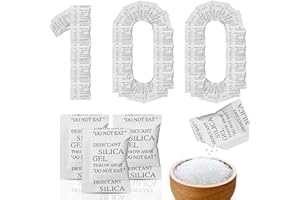 XIANGLONGY 1g x 100 Pcs Bolsas de Gel de Silice, Silica Gel Bolsitas, para Cajones de Ropa y Zapateros, Adecuadas para Eliminar Olores de Humedad y Moho