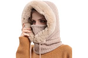 TAGVO Pasamontañas Termico para Mujer, Pasamontañas Invierno Capucha Polar Máscara de Esquí Balaclava Máscara Polar Multifuncional para Clima Frío Esquí al Aire Libre Montaña Camping Senderismo