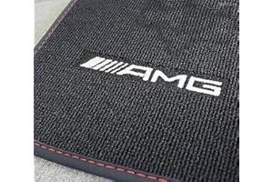 MERCEDES-BENZ Mercedes Benz AMG Original Kit 4 Piezas Terciopelo Alfombrillas Negro con Rojo Ziernath/Reborde C 117 Cla Coupé Volante a la Izquierda