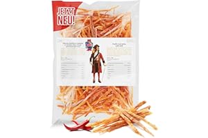 ‎MSDM Pazifischer Kabeljau Pikant 1kg - Fisch Jerky I High Protein I Snacks I Trockenfisch Omega 3 I Beef Jerky , Trockenfleisch & Chips Alternative Keto