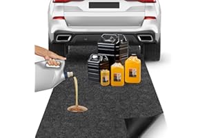 JABNOW Tappetino Per Garage 100x200x0.3 cm Tagliabile Tappetino Ignifugo per Olio Lavabili e Riutilizzabili Tappetino Auto e Moto per Casa e Officine di Manutenzione