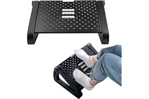 BODYHEALT Foot Rest Under Desk Foot Stool| Adjustable Height Ergonomic Foot Rest Under Desk- Support for Office & Home with Massage Rollers, Non-Slip Surface, for Better Posture & Leg Relief