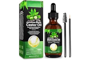 PLOBRT RizinusöL Haare 60ml, Castor Oil,100% Rein, NatüRlich Und Kaltgepresst RizinusöL Bio, RizinusöL FüR Haarwachstum, Augenbrauen, Wimpern, RizinusöL in Glasflasche