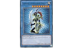 YGLD-DEA01 - Schwarz Glänzender Soldat - Common - Reprint - Deutsch - Yugi's Legendary Decks - mit LMS Trading Fieldcenter-Karte Yugioh