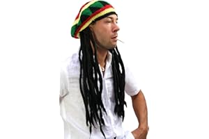 WIG ME UP - Copricapo con Dreadlocks Rastas Reggae Ska Giamaica Rastafari Marley