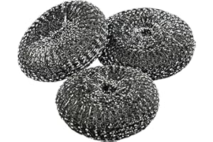 Grillstream Barbecue Scouring Brush Head Replacements Heads, Durable Steel Pads for Tough, Deep Clean, Pack of 3