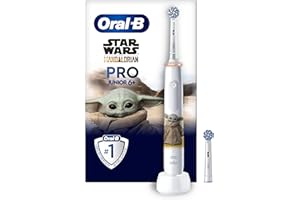 Oral-B Pro Junior Cepillo De Dientes Eléctrico, 1 Mango De Star Wars, 2 Cabezales, Diseñado Por Braun, Apto Para Niños Mayores De 6 Años, Regalos Originales