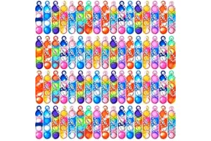 OSUWLSI 30pcs Pop Push It Fidget Toy, Mini Squeeze Pop Push It Fidget Toys, Poppet Bubble Finger Toys Autisme pour ADHD Squeeze Toys, Anti-Stress Anti-Anxiété pour Enfants Adultes