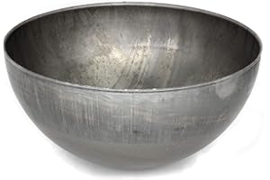 UHRIG Demi-sphère creuse en fer, diamètre 15cm Demi-boule en acier, par exemple pour clôture en fer forgé, comme capuchon de poteau, le jardin et bien plus encore. Ø 150 mm