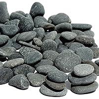 MGS SHOP Flachkies MEDITERRAN Flat-Stone Flacher Kies sehr angenehm begehbar in Zwei Trendfarben (anthrazit 3-5cm)