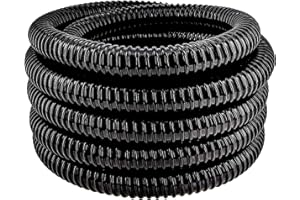 LONGRUNNEW Pond Hose 25mm PVC Spiral Flexible Water Butt Pipe, Easy Installation and Concealment for Water Features, Garden Ponds, Waterfalls, Filters and More (25mm Internal Diameter X 6.2 Metre Length)