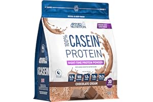 Applied Nutrition Casein Protein Powder - Micellar Casein Supplement, Slow Release Protein (900g - 30 Servings) (Chocolate Cream)