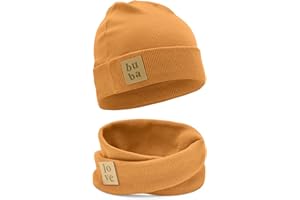 Bubalove Kindermütze + Schornstein Set für Mädchen, Jungen, Babys, Mütze, handgenähte Kopfbedeckung, DIY Schal und Mützenset für Kinder