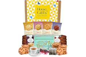 GOOFIIE. Afternoon Tea Hamper Gift Set – Includes British Buttery Biscuits, Traditional English Teabags, Strawberry Jam, Orange Marmalade & Luxury British Snacks – Great British Gift Hamper Set