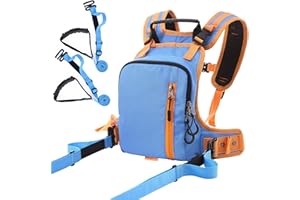 STLOVe Sac à dos d'entraînement de ski pour enfants - Harnais de snowboard - Harnais d'entraînement de ski en toute sécurité et contrôle de la vitesse - Harnais de ski pour débutants
