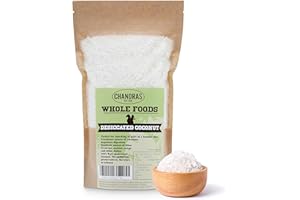 Chandra Whole Foods – Desiccated Coconut 1KG - Low-GI Desiccated Coconut for Snack Making, Smoothies, Baking & Cooking - Gluten-Free Keto Grounded Coconut, Rich in Protein & Vitamins