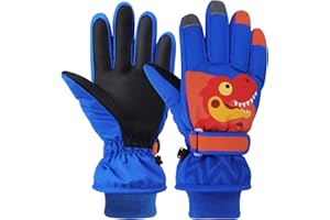 QKURT Dziecięce rękawice narciarskie, snowboardowe, rękawice śniegowe, wodoodporne i wiatroszczelne, zimowe rękawiczki dla dziewcząt i chłopców, do jazdy na nartach, snowboardzie, do biegania,