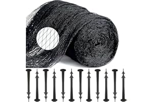 AVAGIAFORU Filet de Jardin, 4x10m Filet Anti Oiseaux, Filet Bassin, Filet de Protection Jardin, Filet Jardin Potager, Filet de Protection Oiseaux, Filet Protection Oiseaux, Filet Bassin Poisson Exterieur, Noir