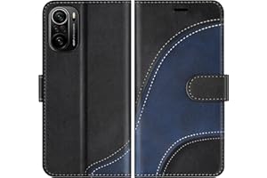 BoxTii Funda para Xiaomi Poco F3 / Xiaomi MI 11i / Redmi K40 / Redmi K40 Pro, Funda de PU Cuero para Xiaomi Poco F3 / Xiaomi MI 11i, Magnético Carcasa Libro con Ranuras para Tarjetas, Negro