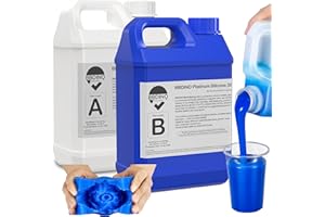 BBDINO Silicone Mould Making Kit, 30A Liquid Platinum Silicone Rubber 4550g, 1A:1B by Volume, Ideal for Silicone Mould Casting of Resins, Soap, Concrete, Plaster, Wax etc.